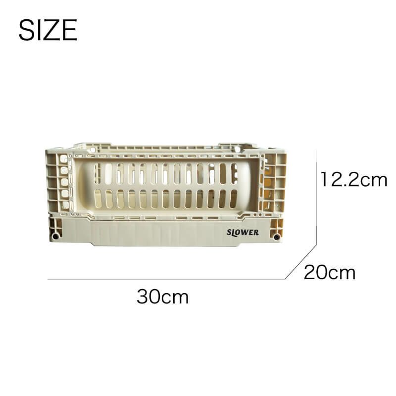 SLOWER FOLDINGCONTAINER BaskS　サイズ　折り畳み収納ボックス