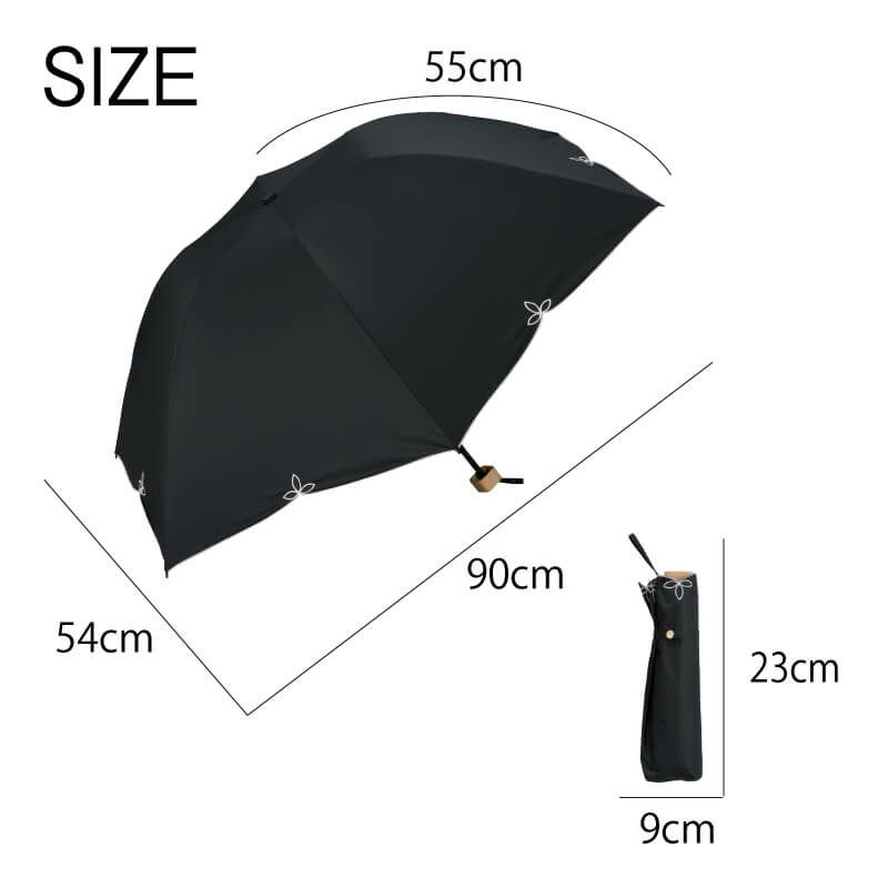 Wpc.折りたたみ日傘 遮光バードケージワイドスカラップmini