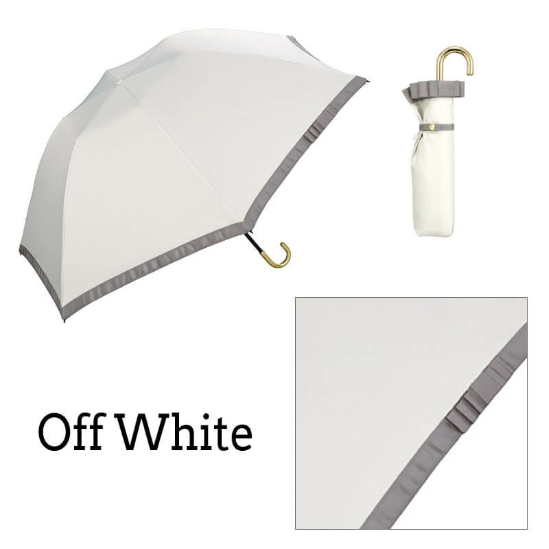 Wpc.折りたたみ日傘 遮光バードケージリムリボンmini