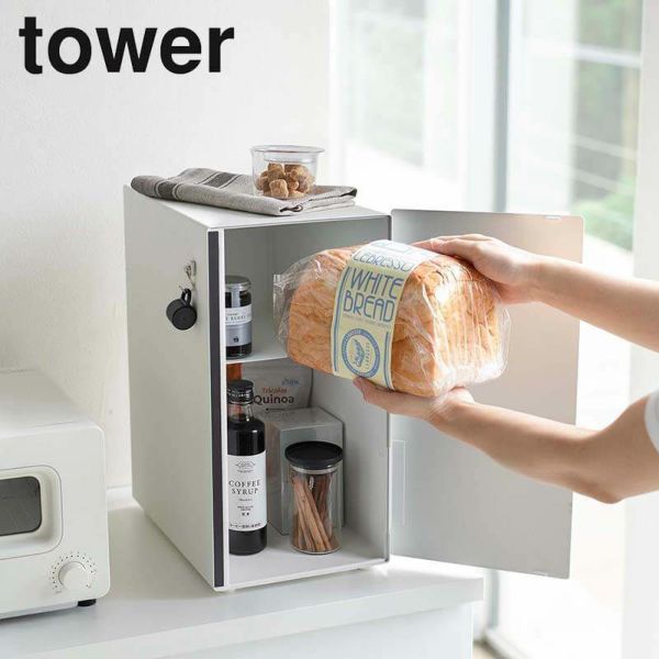 店舗良い TOSCA 山崎実業 tower ブレッドケース 天然木 nmef.com