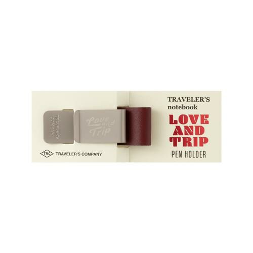 トラベラーズノート ペンホルダー LOVE AND TRIP レッド